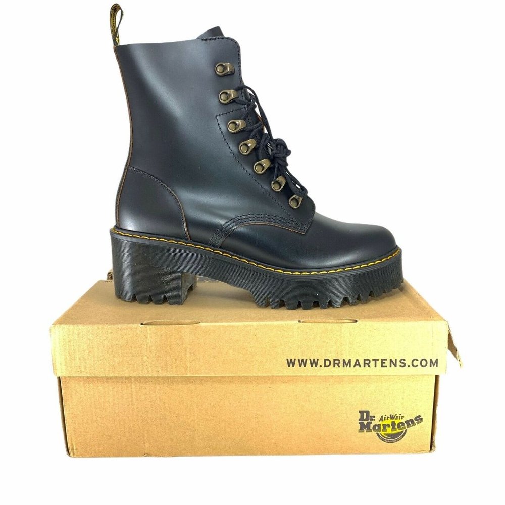 Doc Dr Martens Leona Chunky Heeled Boots W…